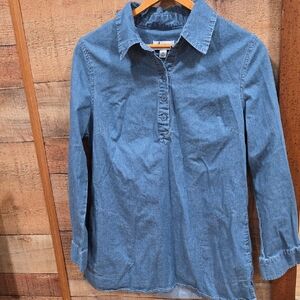 Denim&Co Blue Button Down Shirt